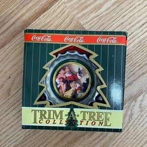 Vintage Coca Cola Christmas Ornament 90s Santa